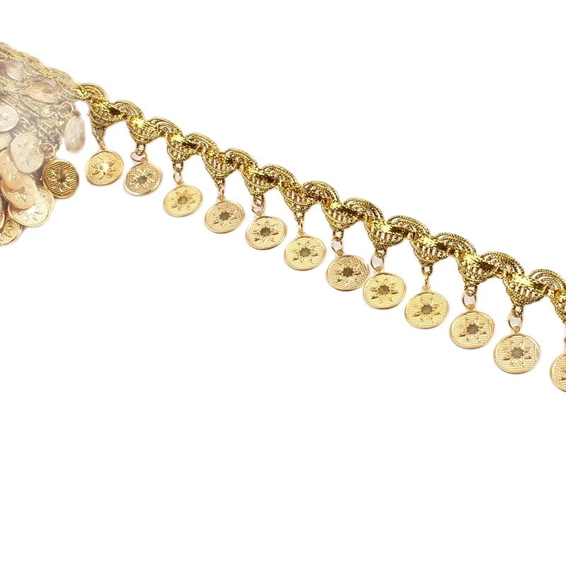 Gold Braided Trim Sequins Gold Sequin Flower Lace Trim Gold Fringe