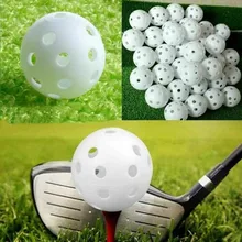 50 шт. белый пластиковый полый мяч для игры в гольф с пустым отверстием, внутренний мяч 4 см, тренировочный мяч для игры в гольф