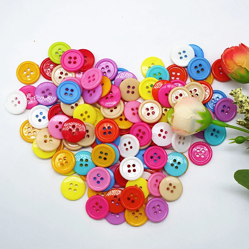 

50PCS Multi Sizes Round Resin Mini Tiny Buttons Sewing Tools child cartoon buttonDecorative Button Scrapbooking Garment DIY