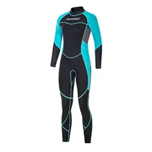 Traje de baño de una pieza de 3mm para mujer, protector solar cálido y a prueba de frío, natación, surf, esnórquel, traje de baño grueso de invierno