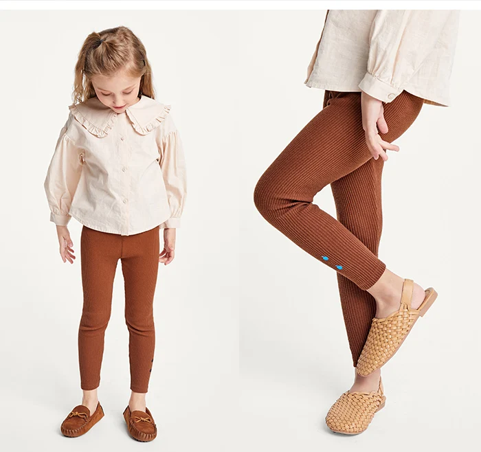 Balabala/леггинсы для девочек, детские штаны для женщин, новинка года, осенние детские штаны, уличная одежда, тонкий стиль