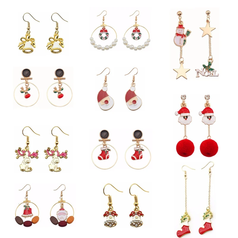 Рождественские Длинные серьги и короткие Серьги очаровательные женские модели девушке Подвески Ювелирный крючок рождественские подарки brincos
