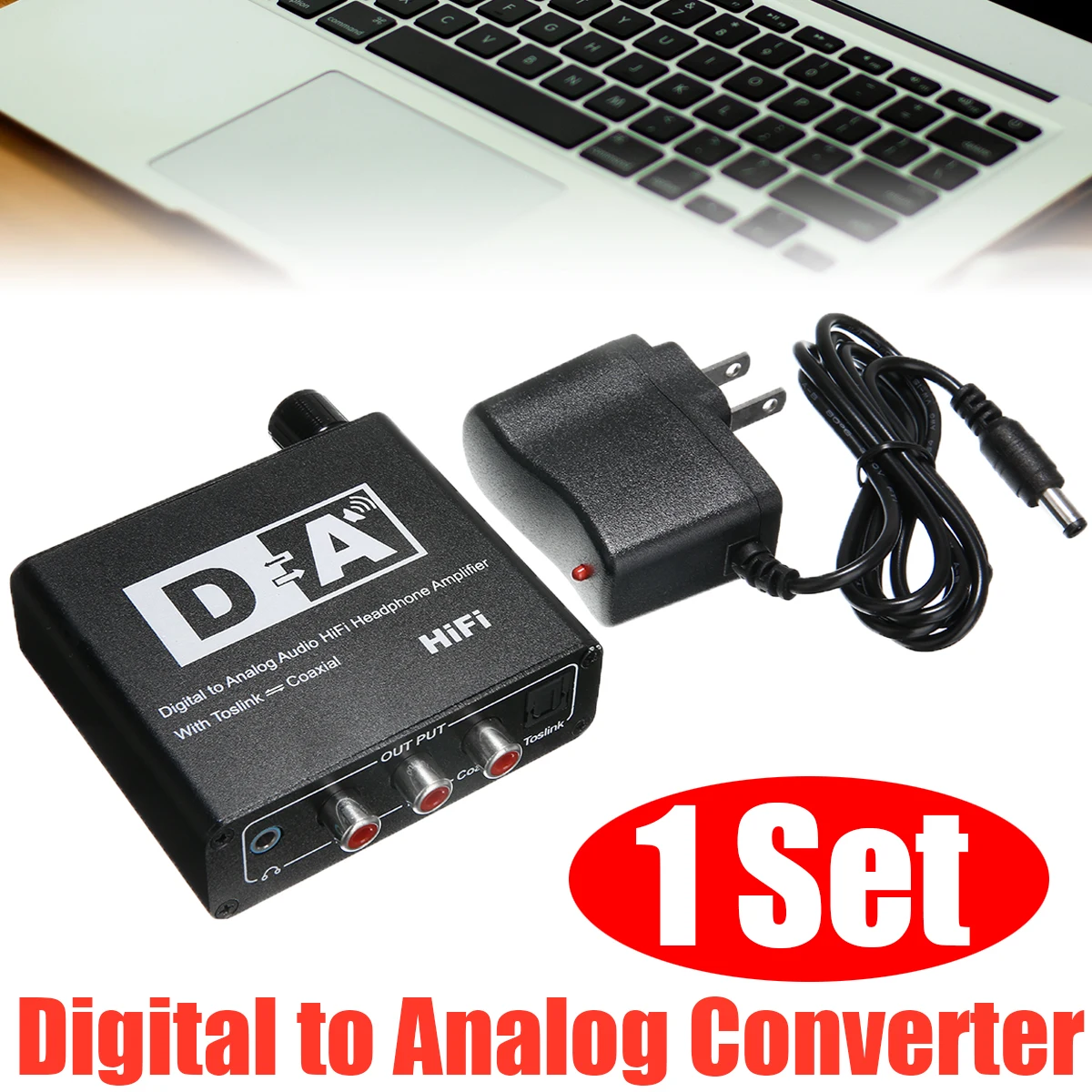 

Newest Digital To Analog Signal Converter Black Coaxial Digital Analog Signal Converter Supprot Toslink Input To Coaxial Output