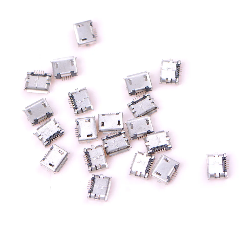 

20pcs/lot Micro USB Type B Female Socket 5-Pin SMD SMT Soldering Jack Connector