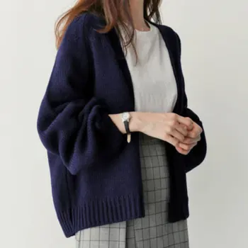 

Knit Cardigan Jacket Women's Jersey Knit Tops Sweater Long Sleeve Short Cardigan Breathable Sweater Jacket Slim