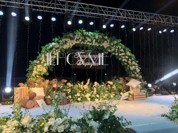 4m 5m Width Bridal Arch Frame Background Wedding Metal Arch Round