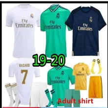 Новинка, комплект для взрослых с надписью "Real Madrides"+ носки, футболка для футбола, для дома, на улице, 3RD Hazard, ISCO BALE BENZEMA ASENSIO 19 20 Real Madrides