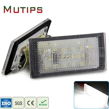 

Mutips Car LED License Plate Lights For BMW E46 2D E46 M3 98-03 Accessories 2X White SMD3528 LED Number Plate Lamp Bulb Kit 12V