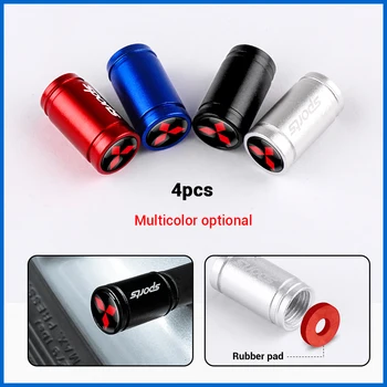 

4Pcs Car Wheel Tire Valves Air Valve Caps Case For MITSUBISHI Ralliart Outlander Lioncel Lancer wing God Ling Yue Galant Pajero