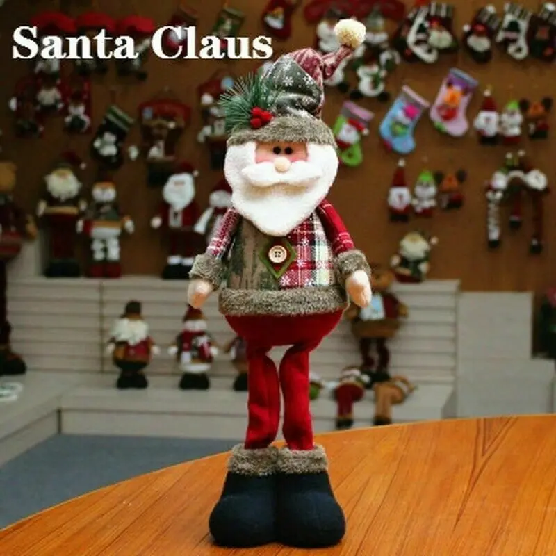 Santa Claus Новые Горячие 48 см Снеговик Лось Санта стоячие куклы Рождественское украшение для дома - Цвет: Santa Claus