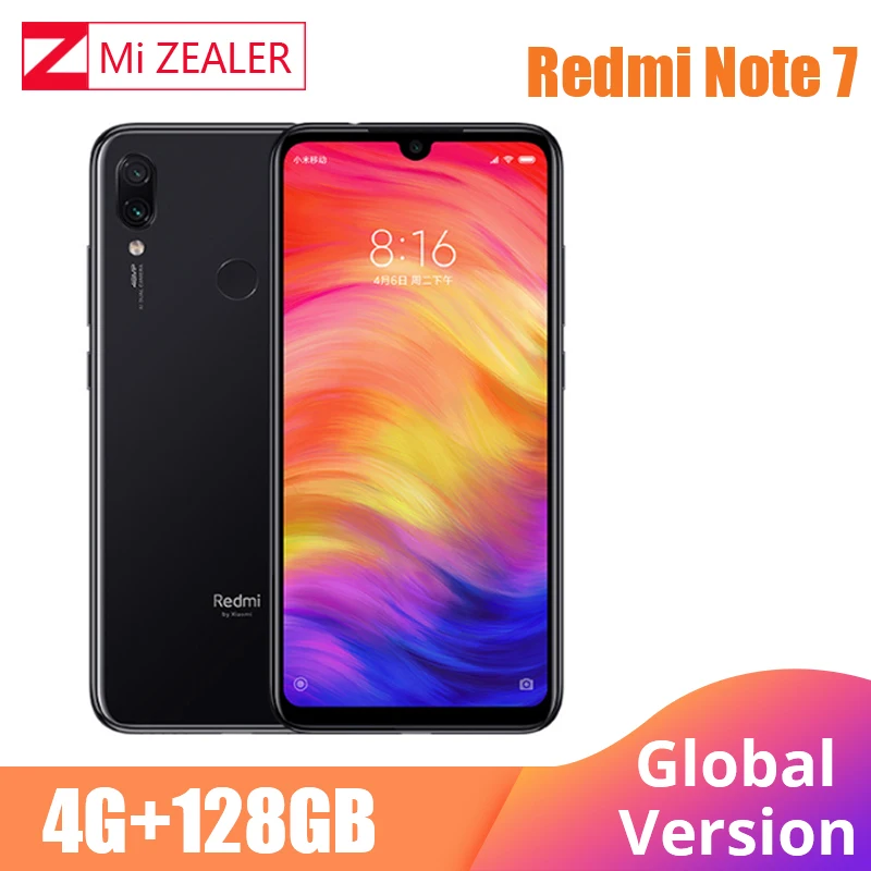 Pаспродажа Глобальная версия Xiaomi Redmi Note 7 4 GB + 128 GB Snapdragon 660 Octa Core 4000 mAh 6,3