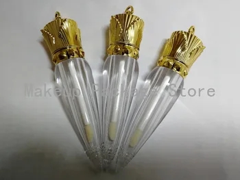 

10/50/100pcs 5ML Wands Shape Plastic Lip Gloss Tube, Beauty Empty Clear Queen Lipgloss Container, Carrot Wands Lipstick Bottle