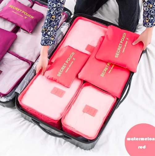 Модные упаковочные кубики, дорожные сумки, ручная сумка для багажа, женская сумка, maletas de viaje, дизайнерская сумка для переноски, мужские сумки - Цвет: Watermelon Red
