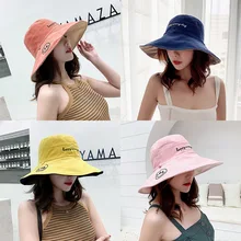 Японская мода новая Большая Рыбацкая шляпа Женская индивидуальная Двусторонняя Складная шапка от солнца со смайликом