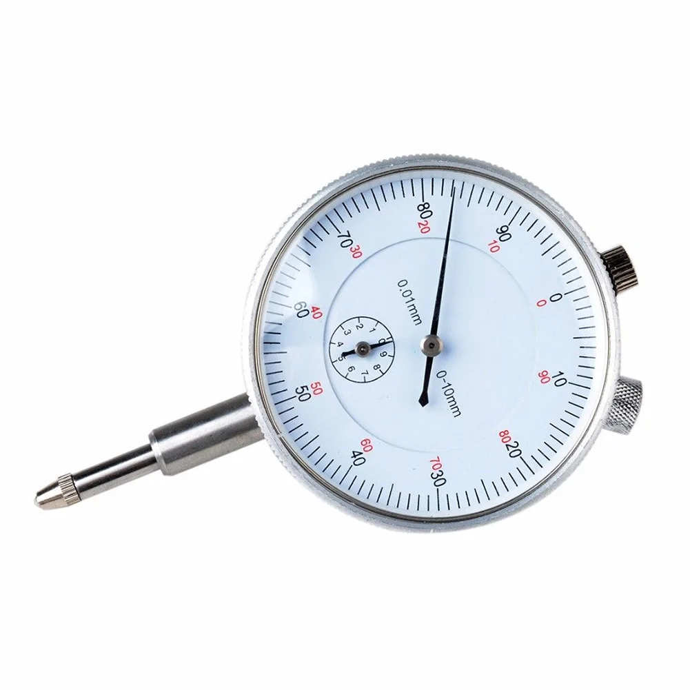 0-10mm Measuring Tool Dial Indicator Analog Gauge Portable 0.01mm Resolution Industrial Work Meter Dialgauge