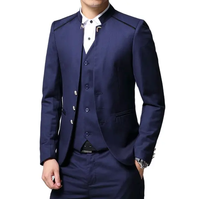 Upgrade your style with the Single Breasted Stand Up Collar Suit