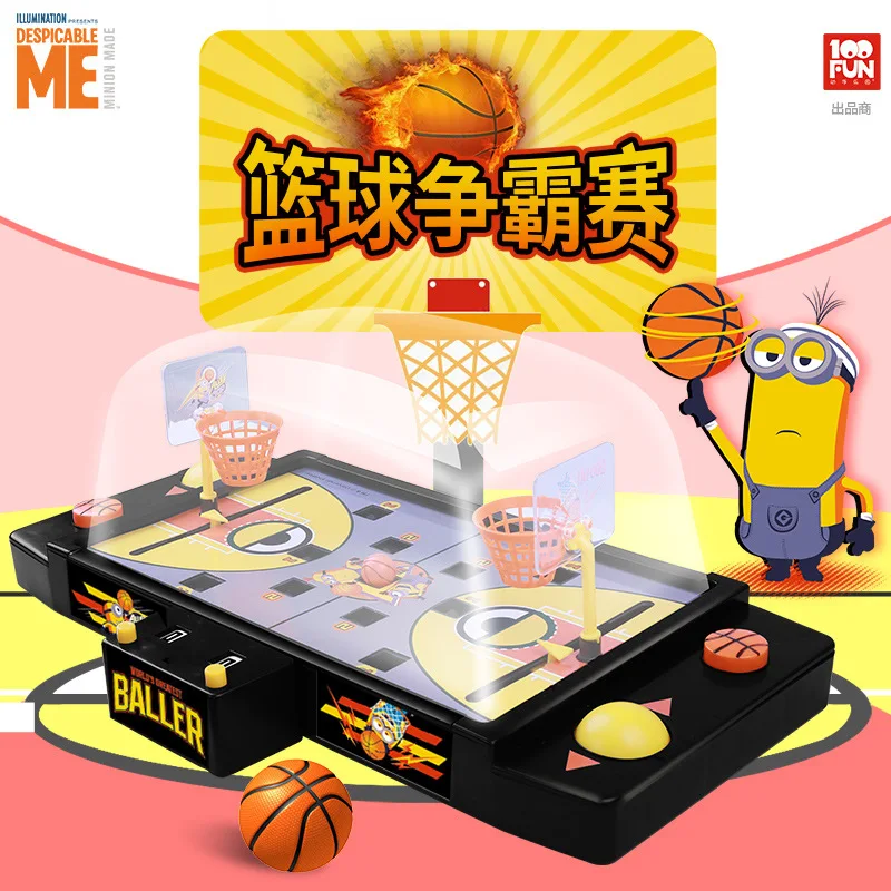 

Despicable Me CHILDREN'S Basketball Machine Double Play with Your Partner Mini Table Shot Counter Board Game 5-Year-Old Educatio