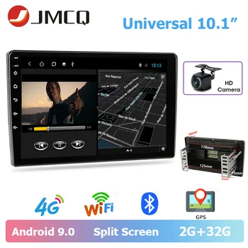 

JMCQ Car Radio Universal 2 din Android 9.0 4G Wifi DSP GPS Navigaion 10.1"Multimedia Video Players for VW Ford Focus 2 passat B6