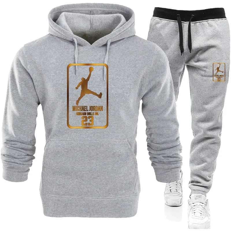 New Men Hoodies Suit 23 Jordan tuta felpa Suit felpa con cappuccio in pile  + pantaloni della tuta Jogging Homme Pullover 3XL tuta sportiva Ma|Men's  Sets| - AliExpress