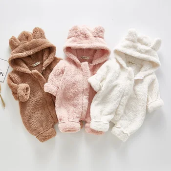 

New 2019 Baby Costume Cute Baby Jumpsuit Coat Warm Baby Boy Clothes Fleece Outfit Infant Jackets for Baby Girl Clothing