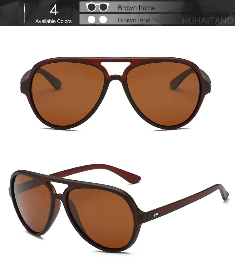 HUHAITANG Vintage Polarizing Men Sun Glasses Mens Polarized Driving Sunglasses Women Designer Luxury Brand Outdoor Sunglass