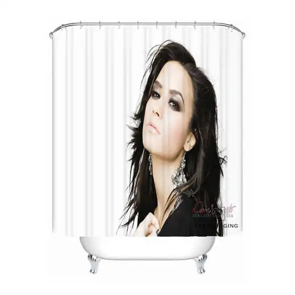 Shower Curtain Пользовательские Demi Lovato водонепроницаемый занавеска для душа домашняя Ванна Ванная комната s крючки полиэстер ткань мульти Sizes180509-31 - Цвет: Shower Curtain