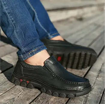 

CS672 100% Genuine Leather Men Shoes Soft Men Casual Loafers High Quality Men Shoes Breathable Men Fashion Luxury Flats