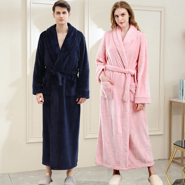 Women Shawl Collar Fleece Bathrobe & Spa Robe