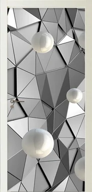 Темный хаки 3D наклейка на дверь, наклейка на дверь, настенная наклейка, обои, плакат, самоклеющиеся ПВХ, съемный, водонепроницаемый, наклейка на дверь, домашний декор - Цвет: Темный хаки