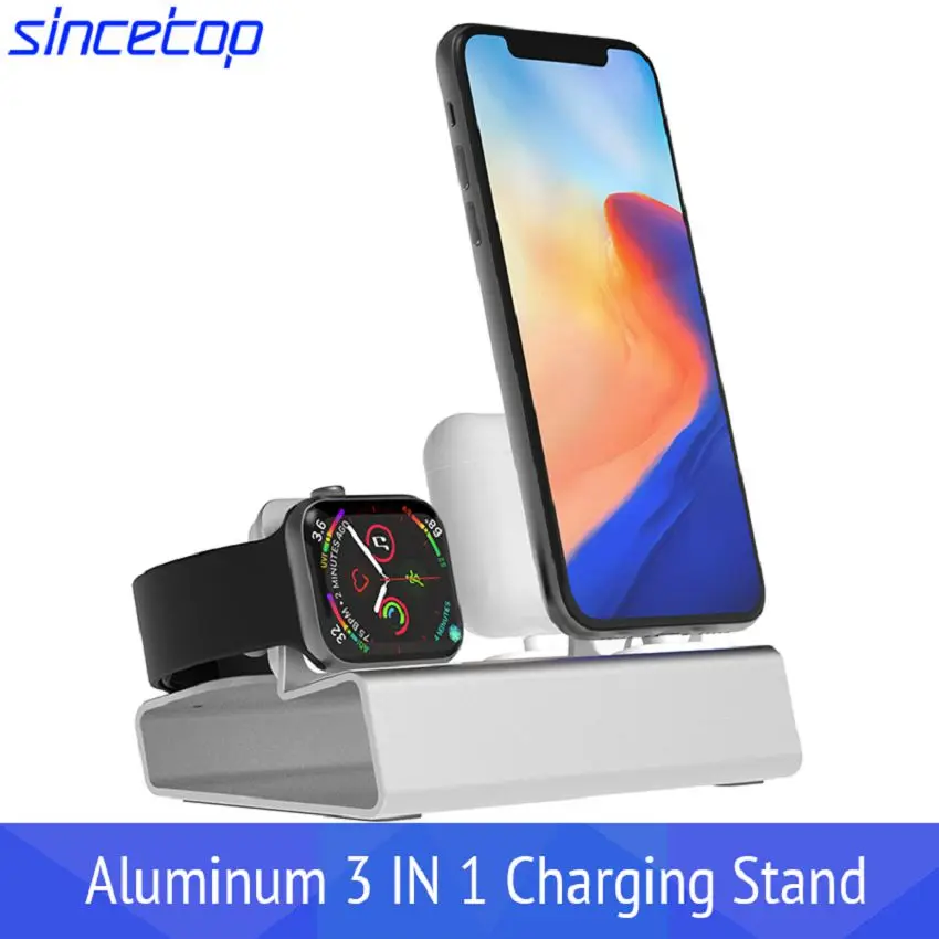 Зарядная док станция подставка держатель для AirPods IPad Air Mini Apple Watch iWatch 38 42 40 44 мм iPhone