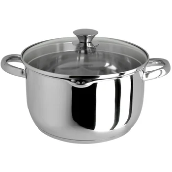 

93-CU-05 Saucepan with lid 6 L 24x13,5 cm Linea CUCINA