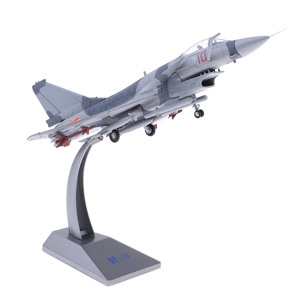 CN J-10 Attacker Aircraft 1:60 Firebird Diecast Display Model with Stand for Decoration or Gift