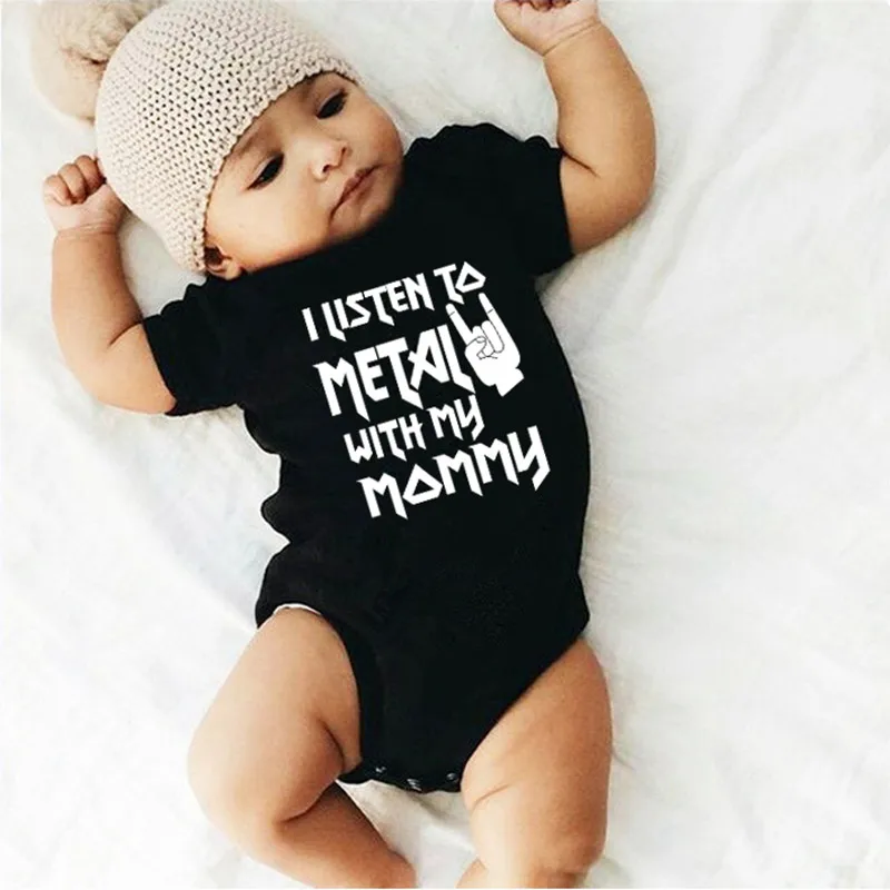 Baby Outfit I Listen to Metal with Daddy
