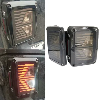 

Smoked LED Tail Lights 2007-2017 For Jeep Wrangler Tail Light Brake Reverse Light Rear Back Up Turn Singal Lamp with DRL