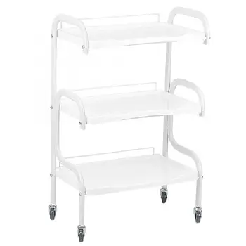 

3 Tiers Storage Trolley Cart Rack Hair Beauty Salon Trolley Rack with Omni-directional Wheels Hair Barber Tattoo Accessories