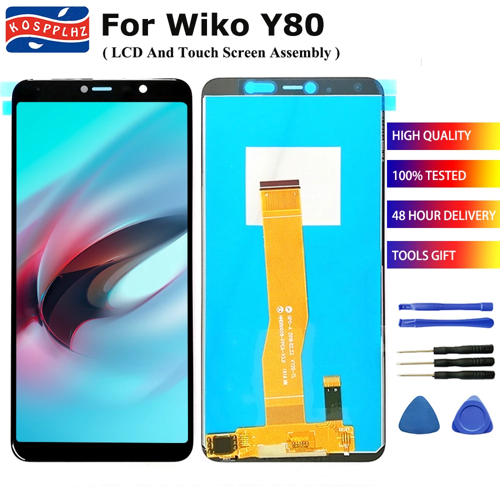 

5.99" For Wiko Y80 LCD Display And Touch Screen Digitizer Assembly Replacement 100% Tested Well For Wiko Y 80 Cell Phone +Tools