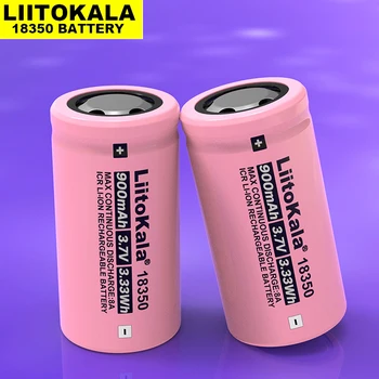 

Genuine/Original 100PCS Liitokala ICR 3.7V 18350 900mAh 8A power rechargeable battery fo juicer and electronic cigarette