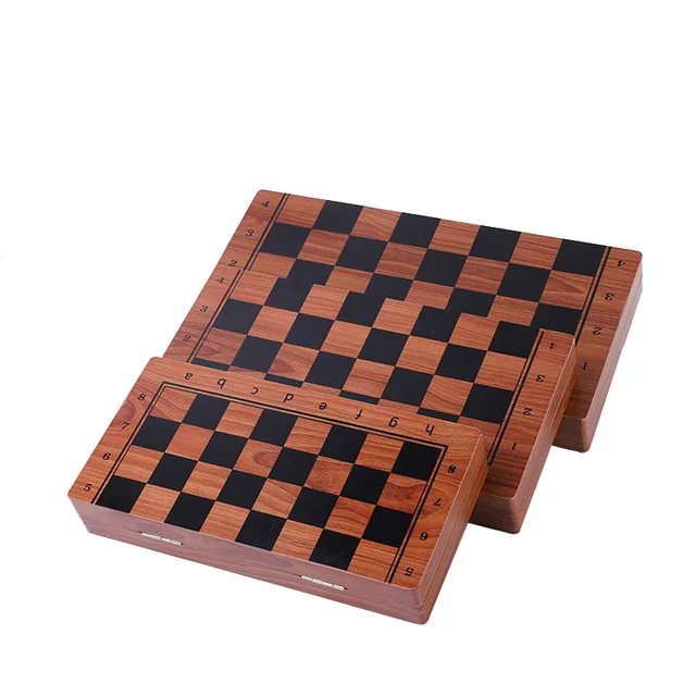 Best Quality Large Size 39 * 39CM Magnetic Folding Chess High Quality Wooden Advanced Printing To Send Spare Chess Pieces Children's Day Gift.
