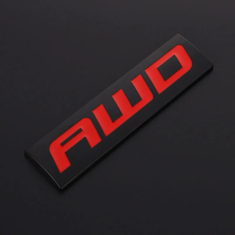 3D Металлические автомобильные наклейки эмблема awd значок наклейки на заднее стекло для Subaru Forester Impreza Toyota Honda VEZEL CR-V Volvo XC60 Mazda CX-5 SUV - Название цвета: Black AWD