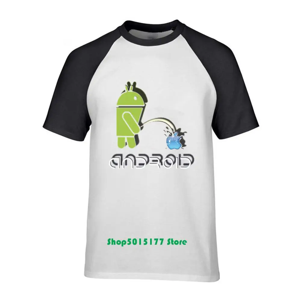 Забавный робот Google Android Мужская футболка с логотипом apple humor забавная короткими