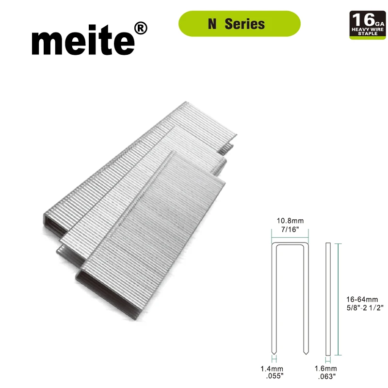Meite N Sharp Staples N21 Nails 10010pcs 10.8mm crown 50mm length for N851 / N851D / N851F air Nail Gun