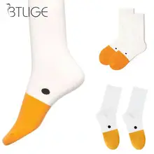 Креативные женские красивые хлопковые носки с гусиной головой, носки для рождественских праздников, подарки