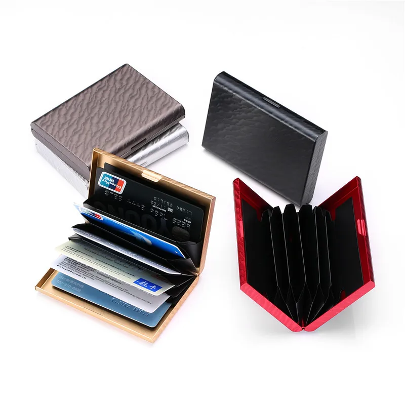 BISI GORO New Wallet for Men and Women Metal Plastic Card Holder Travel Wallet Passport Holder Document Organizer Wholesale