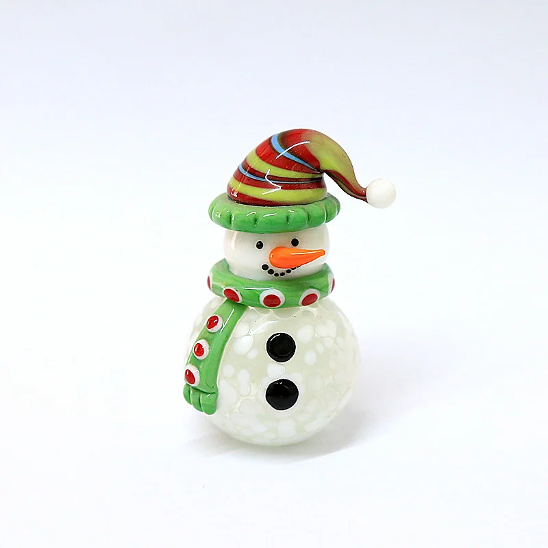 Description Picture 3 of itemHandmade Murano Glass Snowman Figurine Art Miniature Santa Claus Collectibles Birthday Xmas Beautiful Gifts Home Decor Ornaments