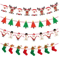 Christmas Banner Garland Flag Merry Christmas Decor for Home Santa Claus Christmas Ornaments Xmas Decor New Year Snowman Elk