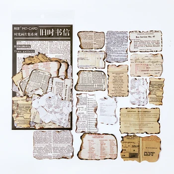 

Time Gallery Series English Letter Journal Decorative Stickers Scrapbooking Stick Label Diary Stationery Album Vintage Stickers