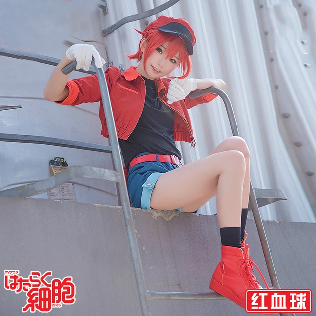 Cells At Work / Hataraku Saibou Anime Cosplay Costume Red Blood Cell Hataraku  Saibou Women Anime Cosplay