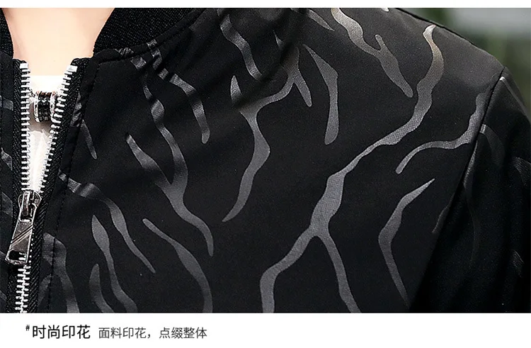 Spring And Autumn Men Jacket New Products Thin Trench Coat Young And Middle-aged Coat Men Slim Fit Casual Tops Men's Printe