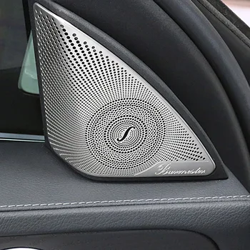 

2pcs Car Door Audio Speaker Trim Cover Metal Decor Sticker For Mercedes Benz C Class W205 C320 C180 C200 C350 C220 Car Tuning
