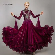 Платья для конкурса бальных танцев Танго бальных Платье Фламенко Стандартный танцевальные платья D0733 с Стразы Большой прозрачные подол